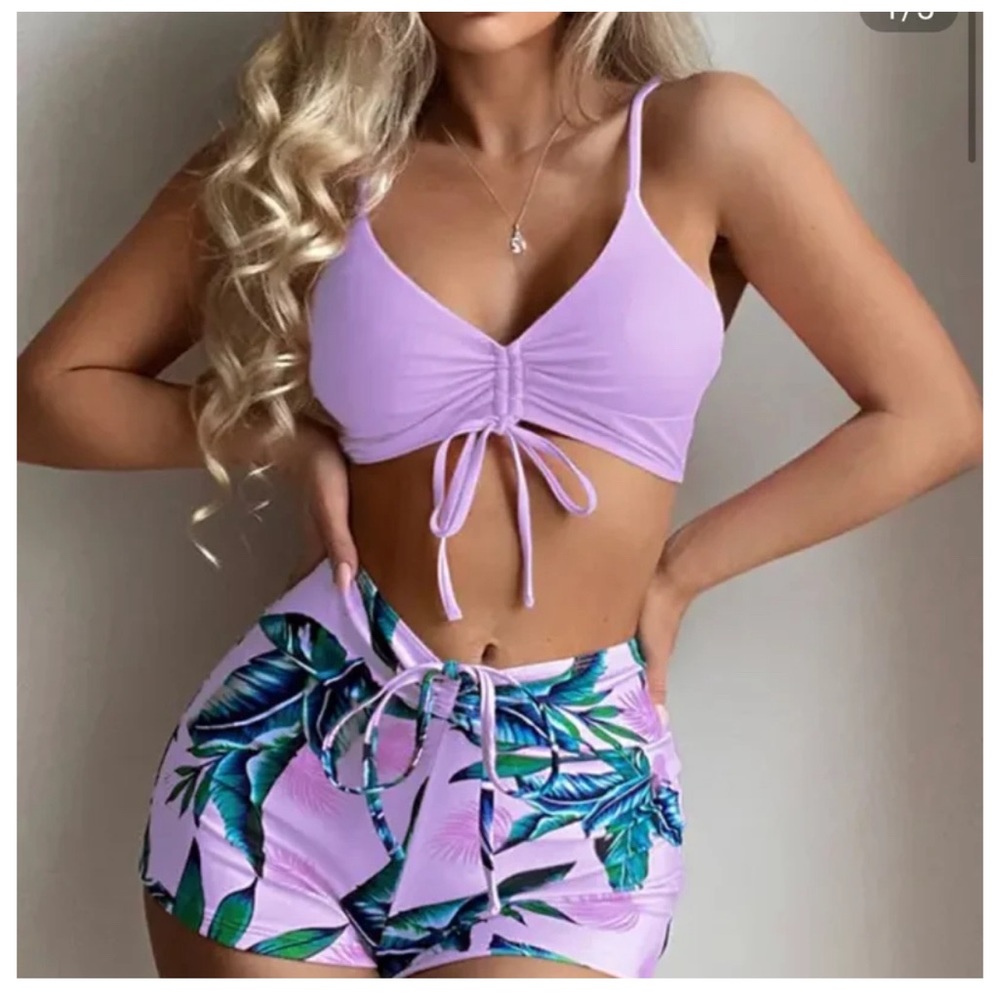 Lavender Tropical Bikini.